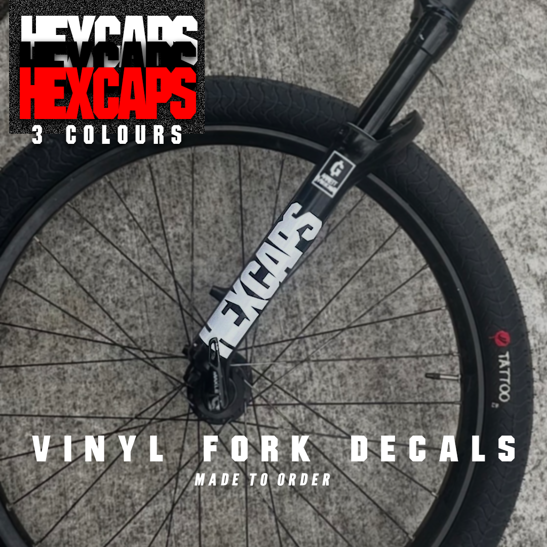 FORK DECAL ( HEXCAPS VINYL 2 pack)