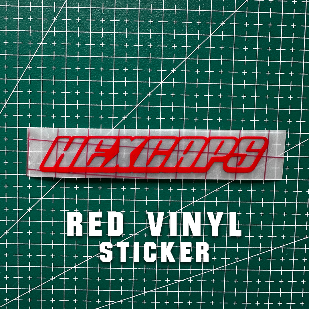 2 Vinyl HEXCAPS Stickers (WHITE, BLACK, RED)