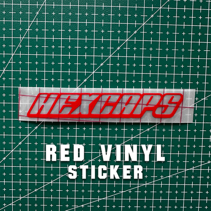 2 Vinyl HEXCAPS Stickers (WHITE, BLACK, RED)